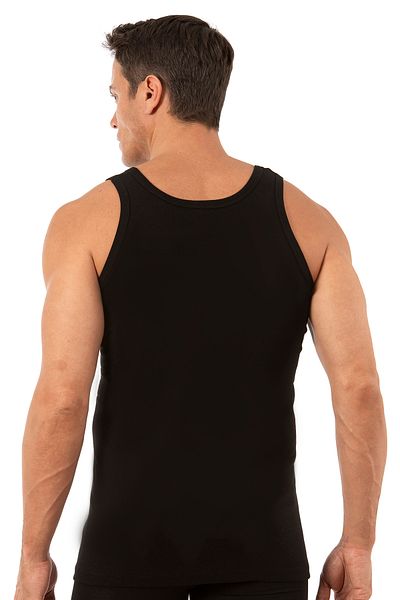 ÖZKAN underwear Men's Cotton Rib Tank - Flexible and Soft Thick Strap