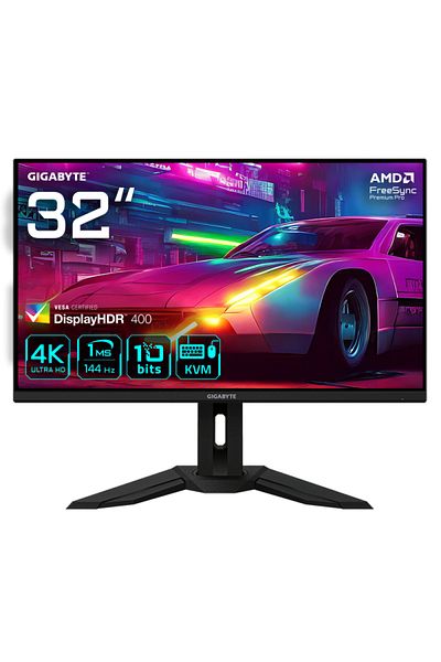 Gigabyte Monitor gaming LED IPS Gigabyte 31.5inch, 4K UHD, Display Port, KVM, 144Hz, Vesa, Negru