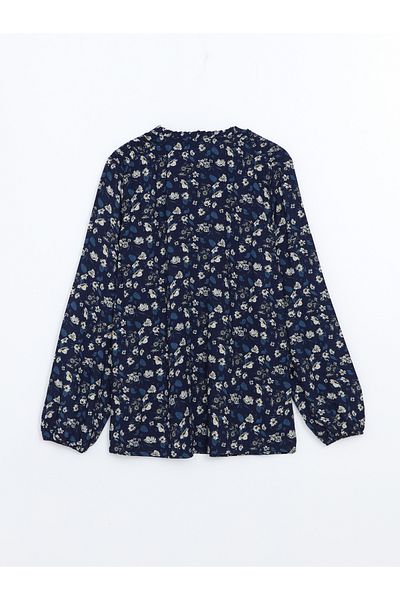 LC Waikiki Tie Collar Patterned Women's Blouse