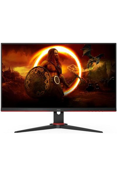 Aoc Monitor gaming LED IPS AOC 23.8inch, Full HD, DisplayPort, 240Hz, FreeSync Premium, Vesa, Negru/Rosu