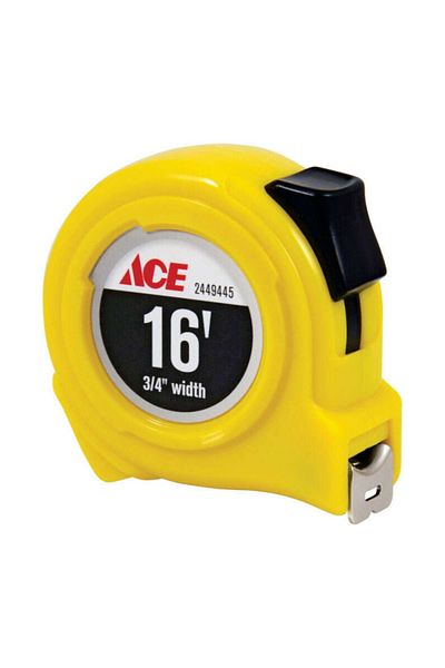 ACE Nylon Coating High Visibility Impact Resistance Tape Measure 3/4inch x 16ft 2449445