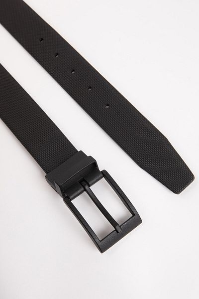 DeFacto Men's Rectangular Buckle Faux Leather Double Sided Casual Belt C5164Axns