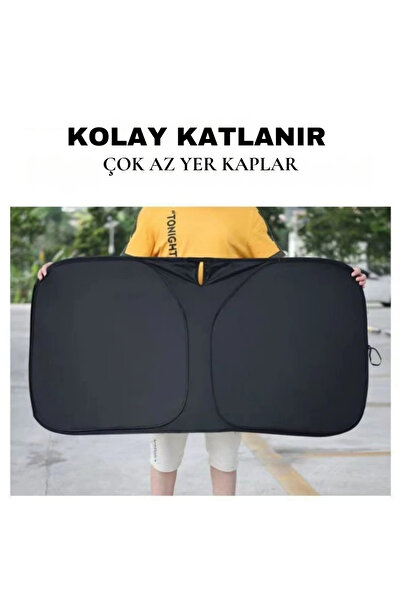 YENİTECH Evrensel Araba Güneşliği UV Koruma Isı Önleyici Oto Gölgelik Araç İçini Serin Tutan Güneş Koruyucu