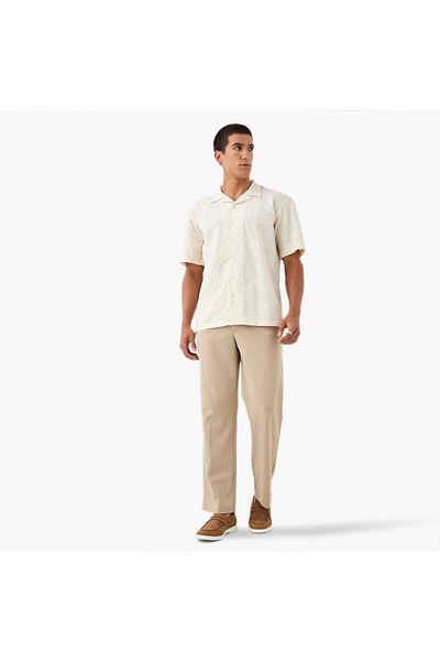 Iconic Iconic All-Over Embroidered Camp Collar Shirt