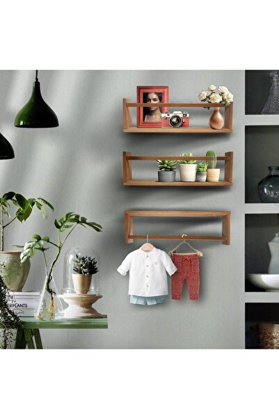 BALATOYZ رف حائط ثلاثي خشبي
