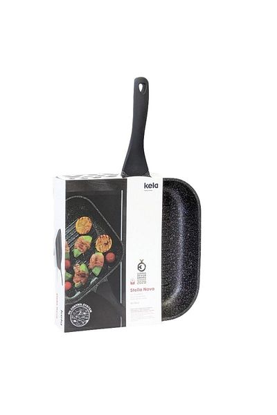 KELA Keck Lang Stella Nova grill pan cast aluminum black 28.0x28.0x6.0cm