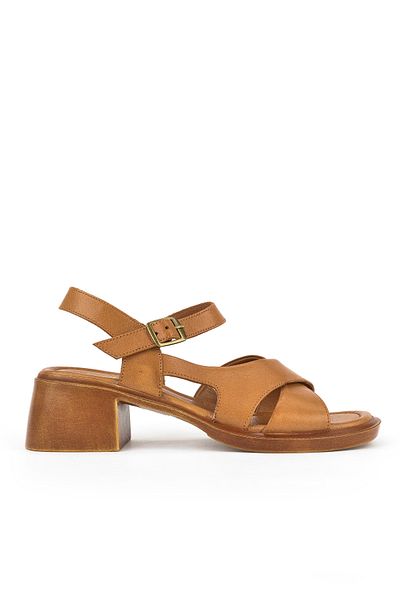 Ziya Women's Genuine Leather Sandals 151992 Z8002 Tan
