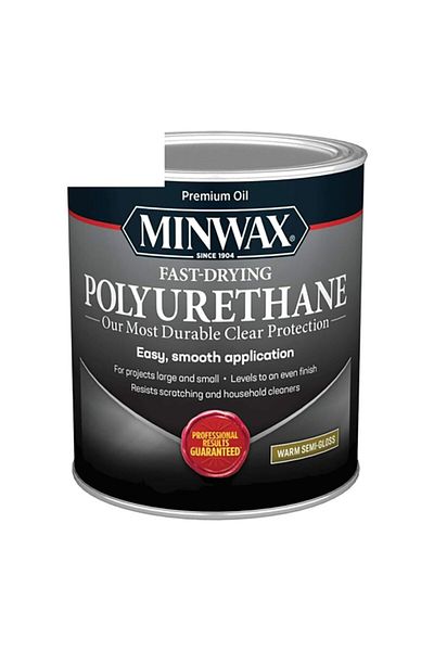 Minwax Fast Drying Polyurethane Protective Wood Stain Clear 1qt