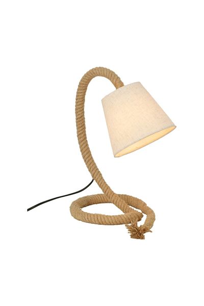micasa 40W E14 Elegant Rope Table Lamp with Fabric Shade