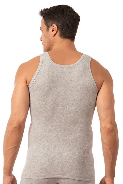 ÖZKAN underwear Özkan 0113 3-Pack Men's 100% Cotton Flexible Soft Rib Thick Strap Undershirt