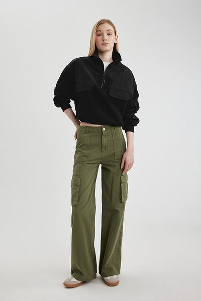 DeFacto Crop-Sweatshirt mit dickem und Reißverschluss – C4395ax24sp