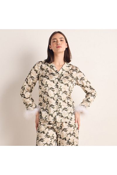 FAV Floral Print Satin Pyjama Set