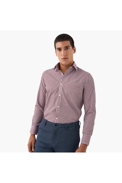 FAV Regular Fit Checked Shirt with Long Sleeves