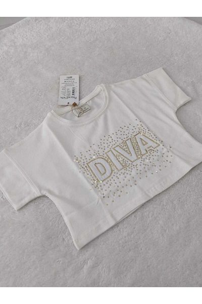 Store Embroidered Single Jersey Girl's Crop
