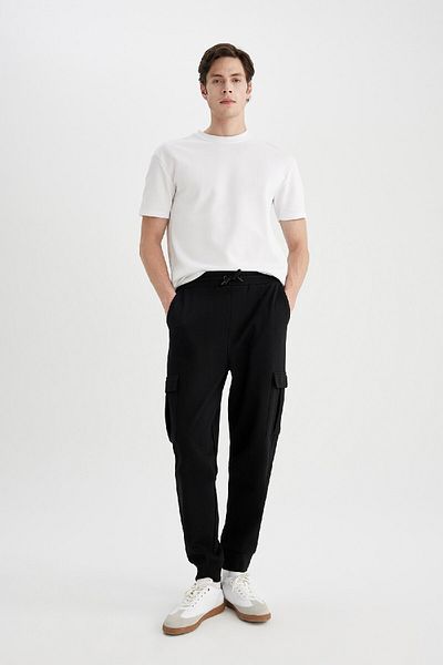 DeFacto Φαρδιά εφαρμογή - Pike Cargo Pocket, Jogger Sweatpants με κορδόνι στη μέση C4043ax24sp