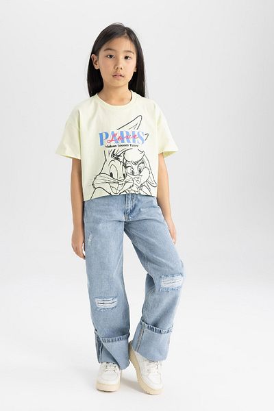 DeFacto Looney Tunes Girls T-Shirt - Crew Neck, Short Sleeve C4822A824Sm