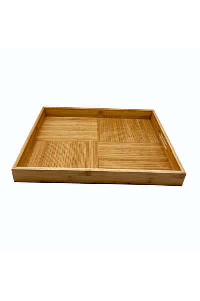 Bien Servi Elegant Design Rectangular Bamboo Serving Tray G12-H105