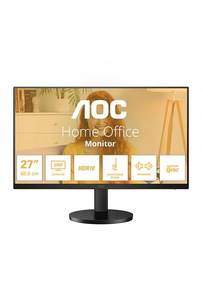Aoc Monitor IPS, 4K, UHD, 60Hz, 4ms, HDR10, Boxe HDMI, DisplayPort, Negru