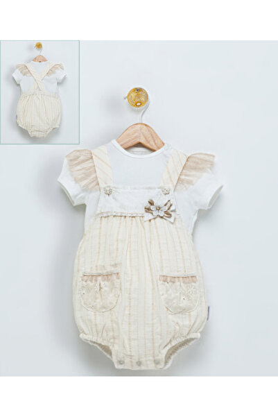 Butik Baby Strappy Lined Jumpsuit Tshirt Set of 2