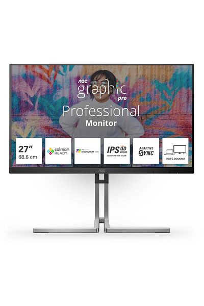 Aoc Monitor IPS, QHD, 75 Hz, 4 ms, HDR400, Boxe Pivot, HDMI, DisplayPort, USB, Negru