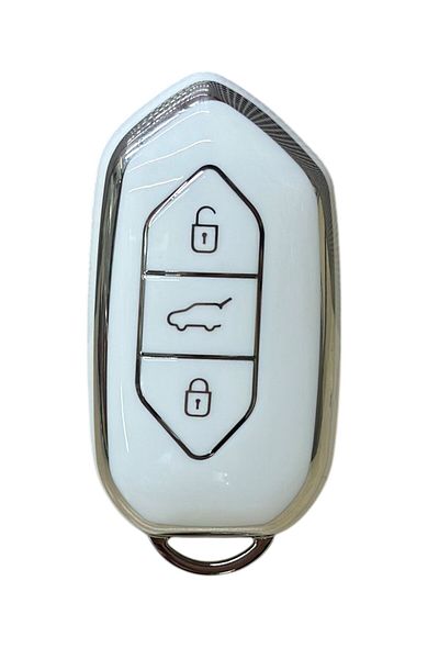 EBG İSTANBUL Togg T10X 3 Keys Smart Protection Key Case White Silver Silver Color High Quality