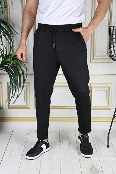 EXSPORT Pique Fabric Slimfit Comfortable Fit Double Leg Men's Trousers with Back Pocket