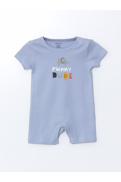 LC Waikiki Bedruckter Baby-Overall für Jungen mit Rundhalsausschnitt