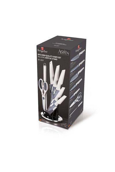 Berlinger Aspen Collection 8-piece non-stick knife set in holder