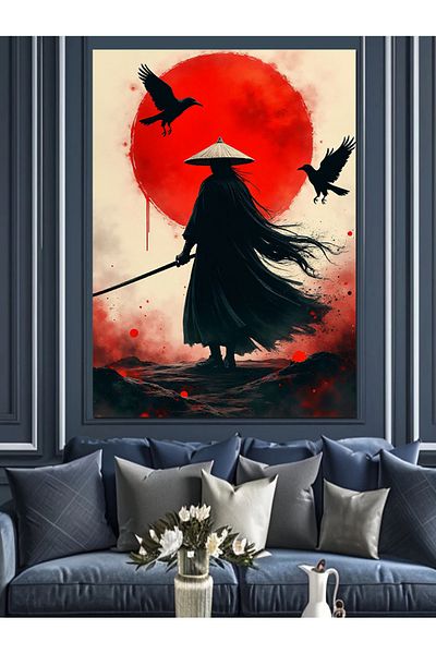 Tablomega Pânză decorativă pentru femei Red Sun Warrior - Lemn MDF