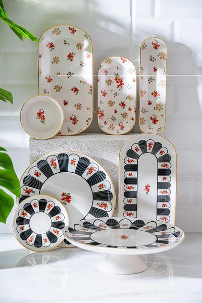 ACAR Tulip 53 Piece Breakfast Set for 12 People