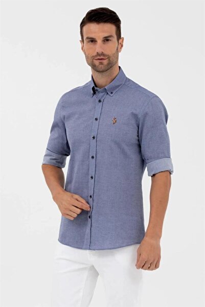 U.S. Polo Assn. Πόλο Ασν. Ανδρικό υφαντό πουκάμισο 1571045   Μπλε ναυτικό
