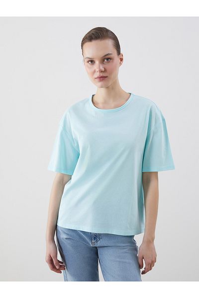 LC Waikiki Übergroßes Damen-T-Shirt mit Rundhalsausschnitt