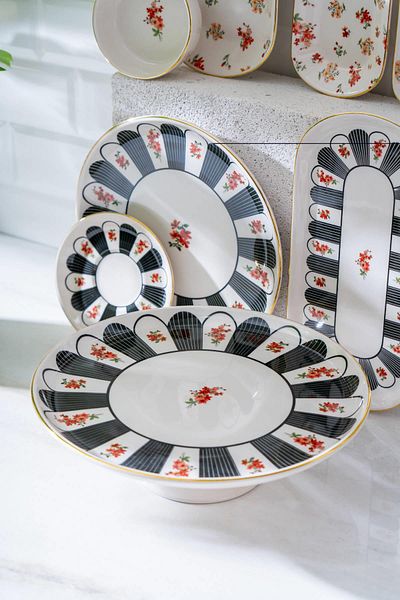 ACAR Tulip 53 Piece Breakfast Set for 12 People