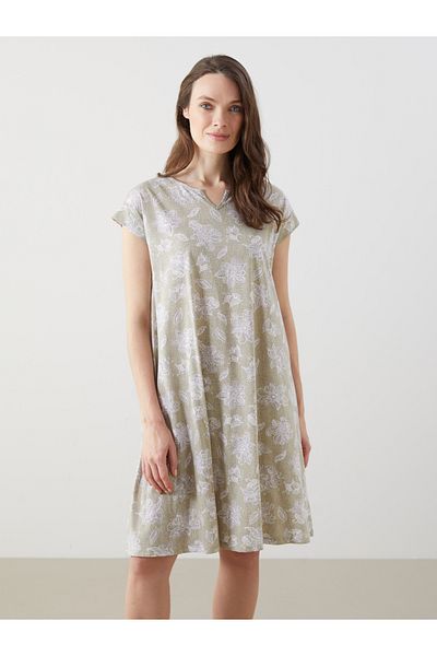 LC Waikiki Rochie de damă cu mâneci scurte cu guler nebunesc