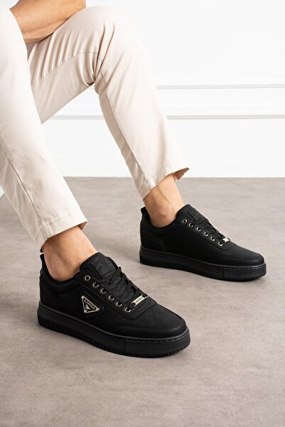 L.A Polo Kalın Taban Siyah Erkek Snekaer