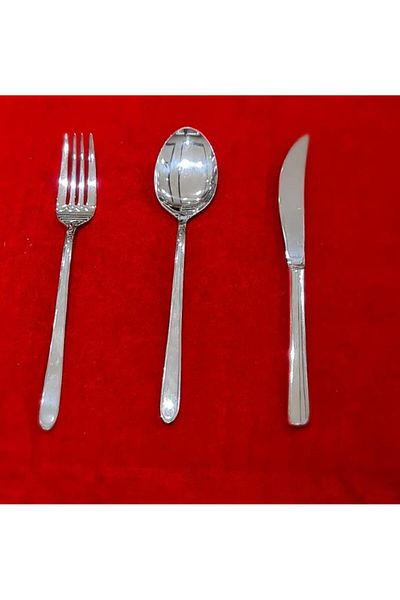 AKYILDIZ Akyıldız Neva Model 89 Piece Fork Spoon Knife Set