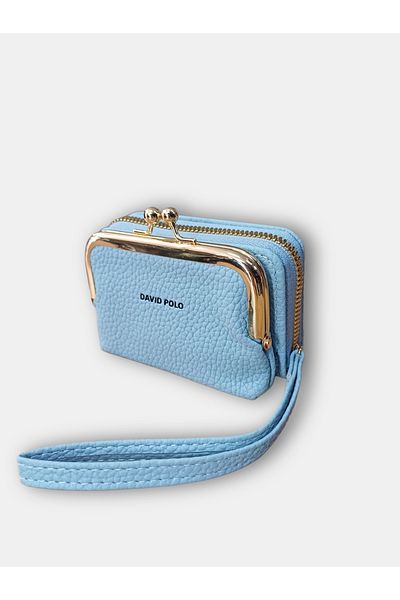 KY Blue Mini Women's Credit Card Wallet Is Imported Without Stain and Has a Quality.