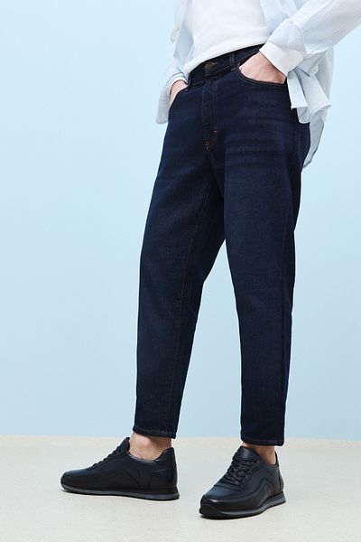 Ziya Ανδρικά παπούτσια από γνήσιο δερμάτινο Navy Blue - 151745Z0828