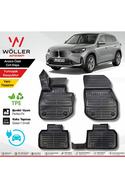 wöller Bmw İX1 Paspas Elektrikli 2022 Sonrası Uyumlu 3d Havuzlu Wöller Paspas
