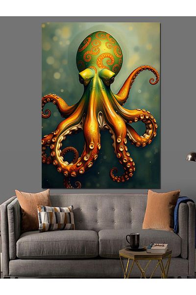 Tablomega Pânză decorativă cu design abstract Octopus - MDF Lemn