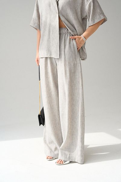 My Blog Gray 100% Cotton Short Sleeve Shirt Pants Set - 251011
