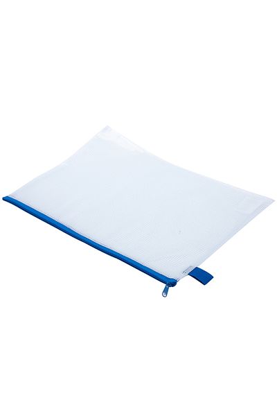 Deli E5596 A4 Zip Bag - Durable Mesh PVC, High Transparency, Metal Zip