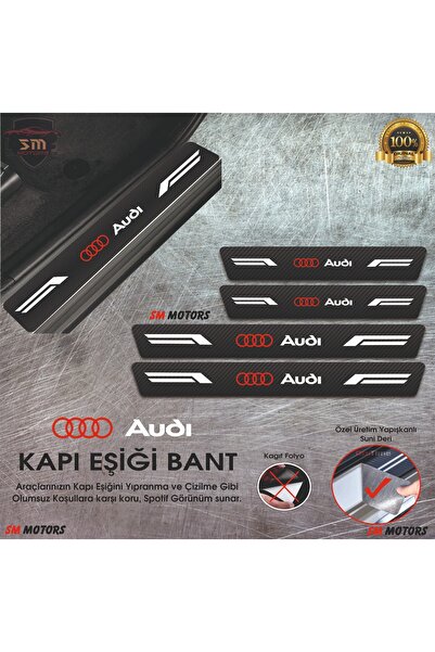 Sm Motors حماية عتبة باب السيارة من الجلد الصناعي أودي