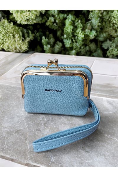 KY Blue Mini Women's Credit Card Wallet Is Imported Without Stain and Has a Quality.