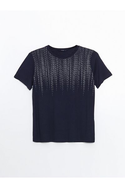 LC Waikiki Damen-T-Shirt mit Rundhalsausschnitt