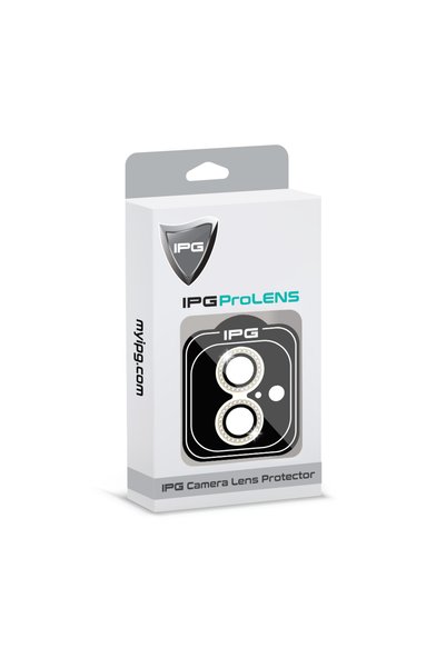 Ipg Ipg Prolens Camera Lens Protector for iPhone 16 / 16 Plus with Diamond Stone Frame, Shatterproof Glass