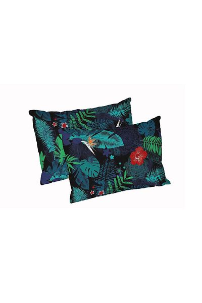 ALCAM Set Of 2 Exotic Pillows, Quilted Microfiber, 50x70 Cm