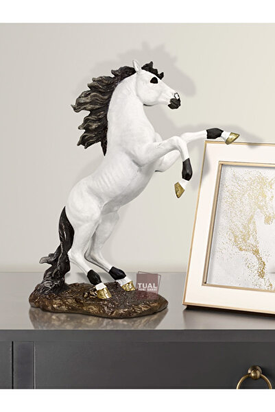 Dekoromi Dekoratif Şaha Kalkan At Heykeli (31X29 CM)