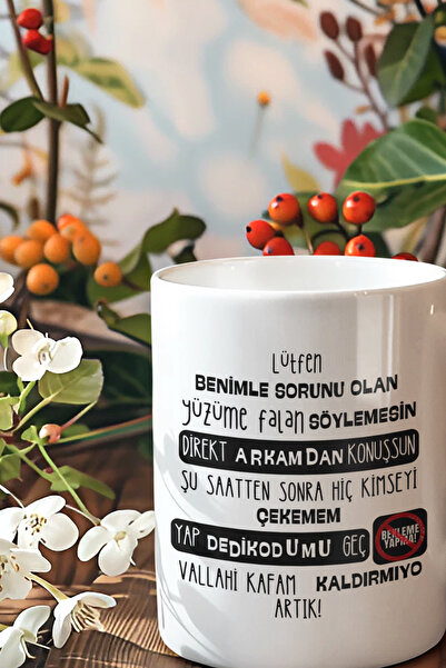 qoeuyl boutique Kafam Kaldırmıyo-Yazı Baskılı Eğlenceli Komik Hediyelik Beyaz...