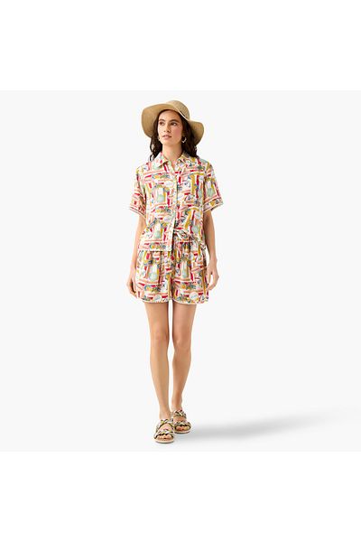 FAV Printed Shirt and Shorts Set